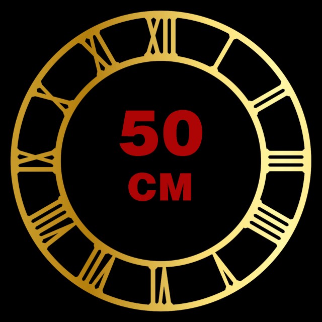 رینگ اعداد یونانی طلایی 50 سانت