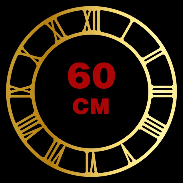 رینگ اعداد یونانی طلایی 60 سانت