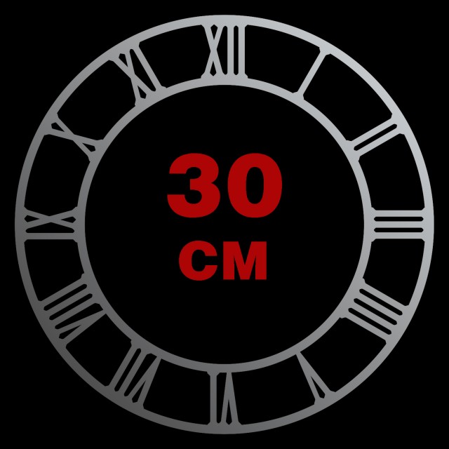 رینگ اعداد یونانی نقره ای 30 سانت