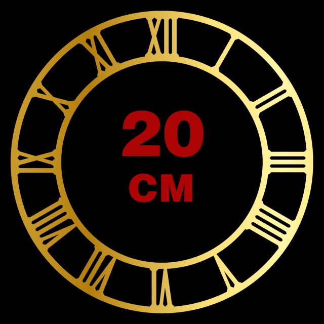 رینگ اعداد یونانی طلایی 20 سانت