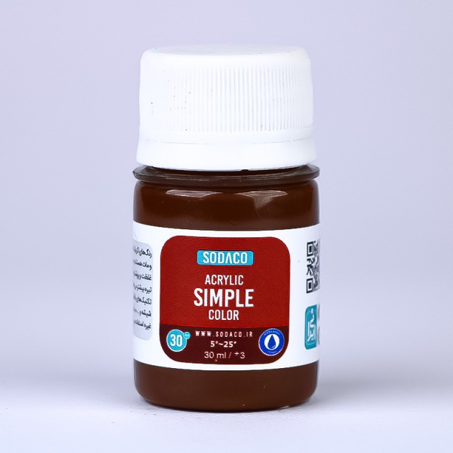 رنگ قهوه ای روشن اکریلیک ساده  هنری 30 میل  سوداکو 302