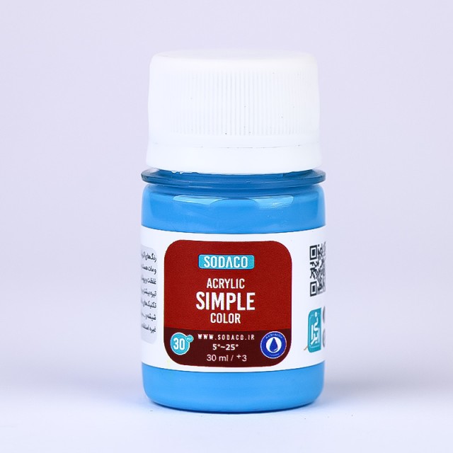 رنگ آبی روشن اکریلیک ساده  هنری 30 میل  سوداکو 310