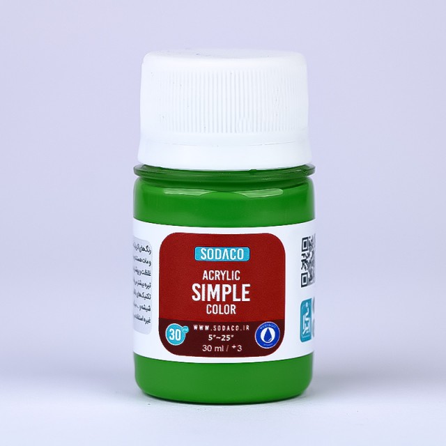 رنگ سبز روشن اکریلیک ساده  هنری 30 میل  سوداکو 311