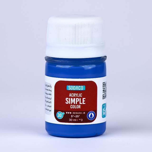 رنگ آبی سرولین اکریلیک ساده  هنری 30 میل  سوداکو 315