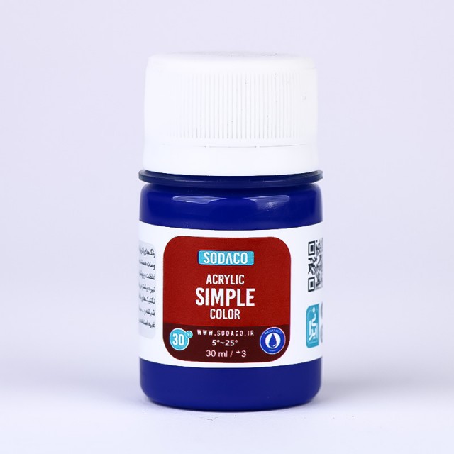 رنگ آبی اکریلیک ساده  هنری 30 میل  سوداکو 321