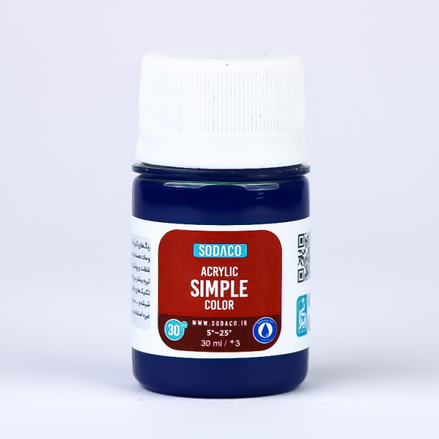 رنگ سرمه ای اکریلیک ساده  هنری 30 میل  سوداکو 322