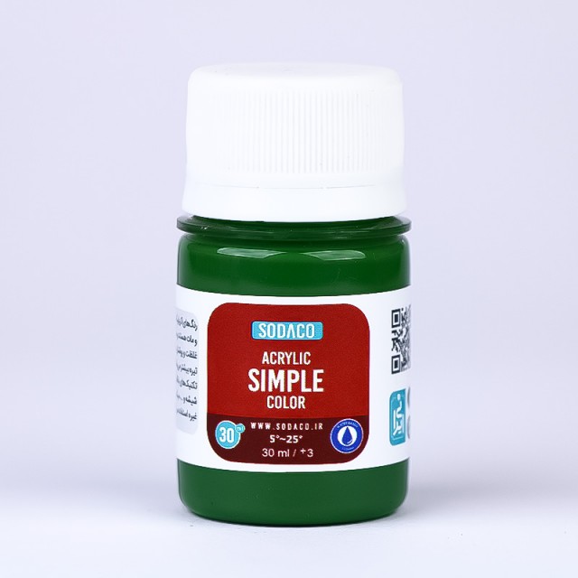 رنگ سبز اکریلیک ساده  هنری 30 میل  سوداکو 337
