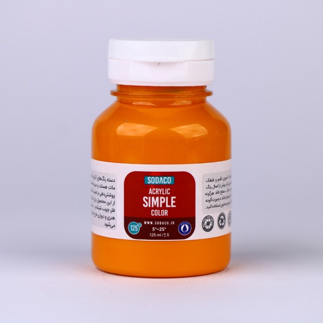 رنگ پرتغالی اکریلیک ساده  هنری 125 میل  سوداکو 309