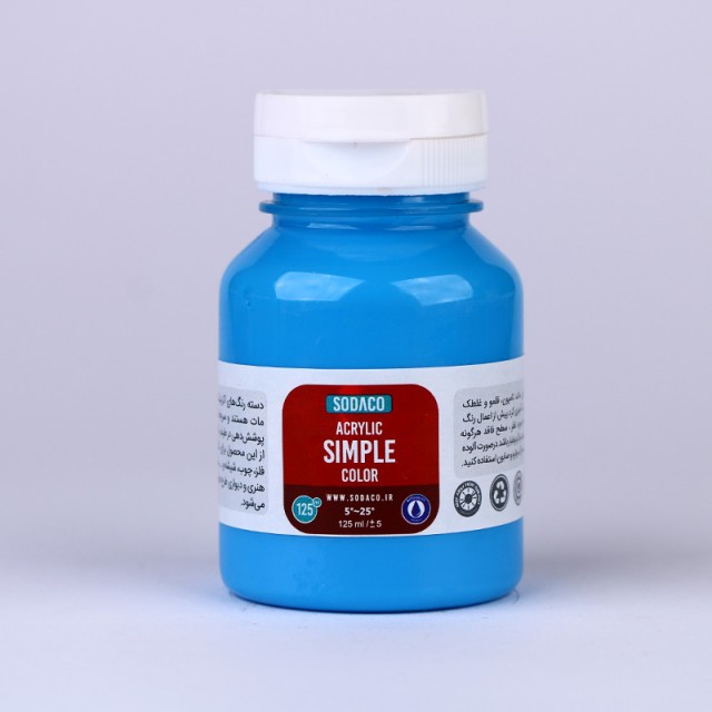 رنگ آبی روشن اکریلیک ساده  هنری 125 میل  سوداکو 310