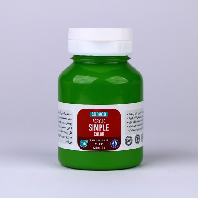 رنگ سبز روشن اکریلیک ساده  هنری 125 میل  سوداکو 311