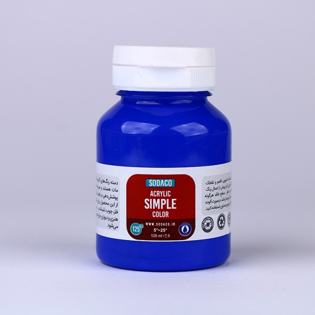 رنگ آبی لاجوردی اکریلیک ساده  هنری 125 میل  سوداکو 316