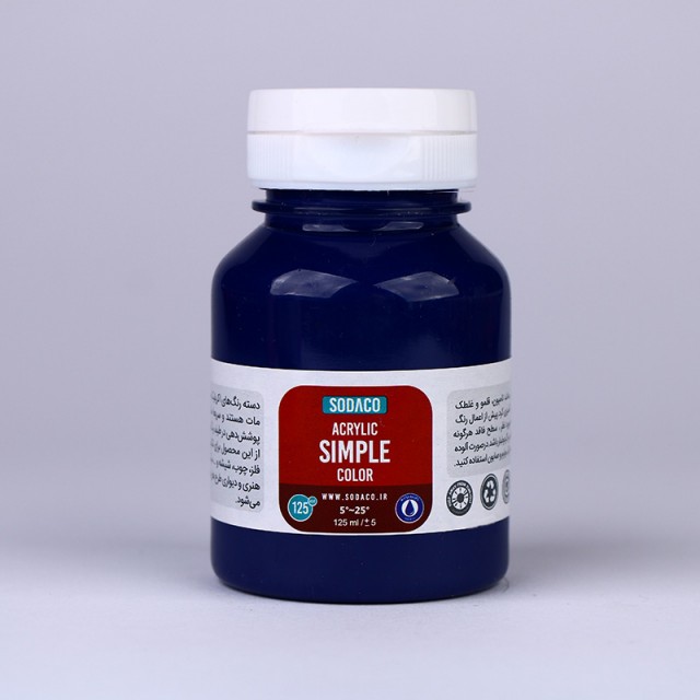 رنگ سرمه ای اکریلیک ساده  هنری 125 میل  سوداکو 322