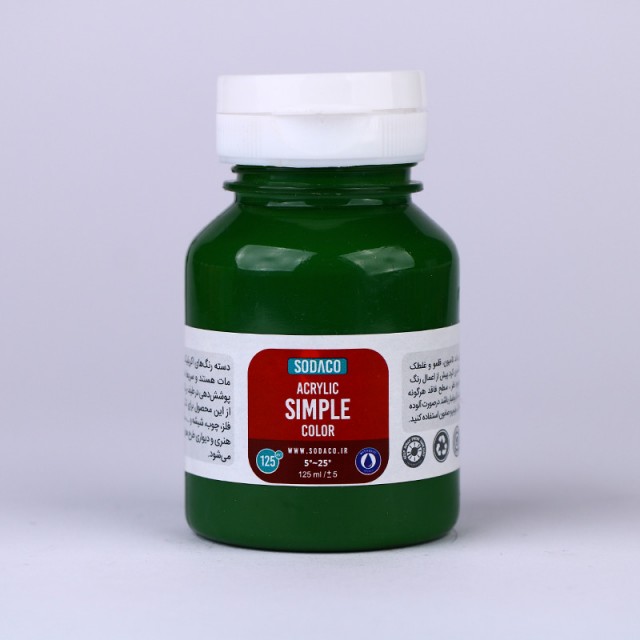 رنگ سبز اکریلیک ساده  هنری 125 میل  سوداکو 337