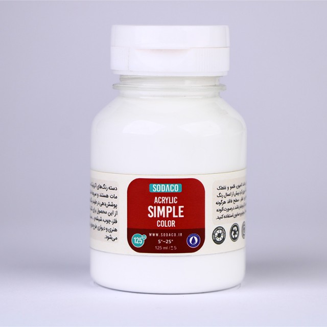 رنگ سفید اکریلیک ساده  هنری 125 میل  سوداکو 340