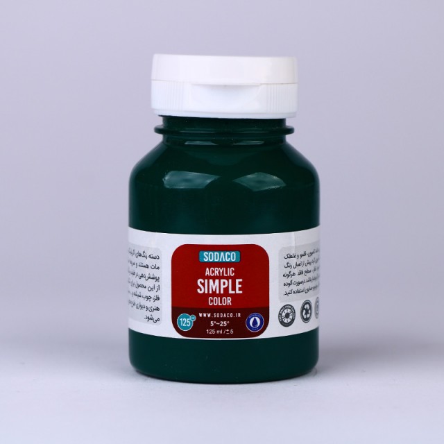رنگ سبز سیر اکریلیک ساده  هنری 125 میل  سوداکو 343