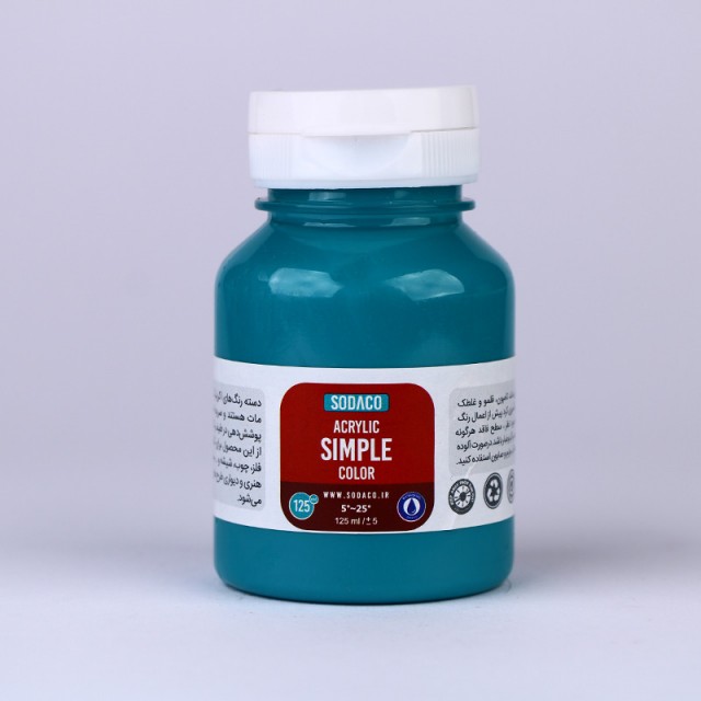 رنگ فیروزه ای سیر اکریلیک ساده  هنری 125 میل  سوداکو 349