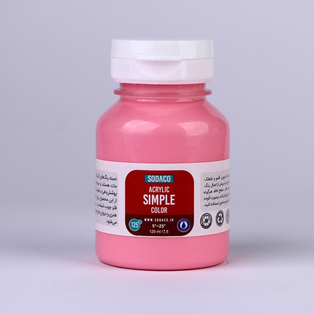 رنگ صورتی اکریلیک ساده  هنری 125 میل  سوداکو 394