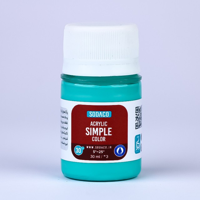 رنگ ویریدین اکریلیک ساده  هنری 30 میل  سوداکو 360