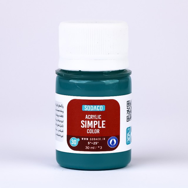 رنگ فیروزه ای مسجدی اکریلیک ساده  هنری 30 میل  سوداکو 390