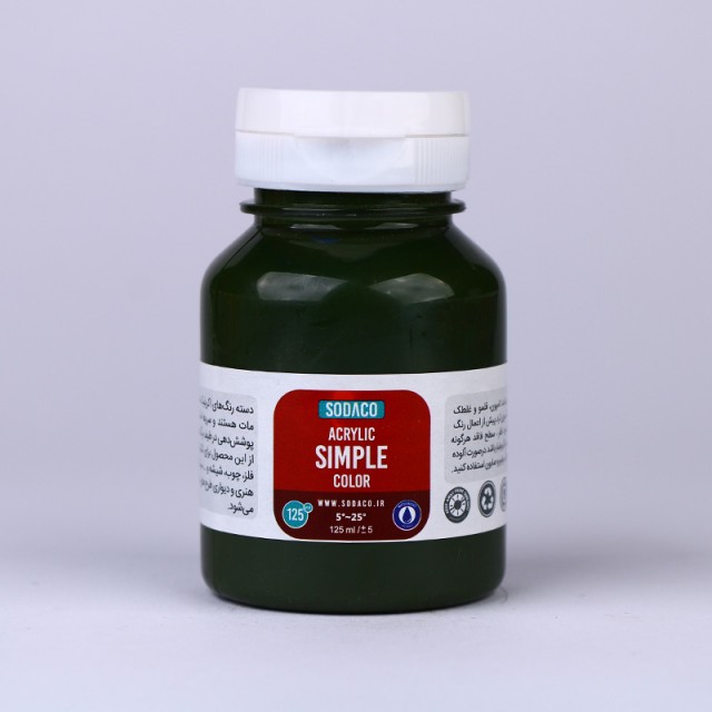 رنگ سبز زیتونی اکریلیک ساده  هنری 125 میل  سوداکو 359