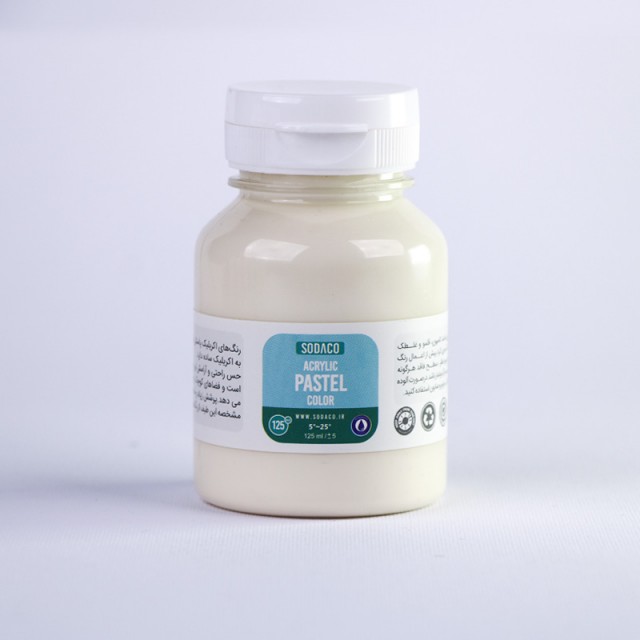 رنگ اکریلیک پاستلی کرم روشن  125 میل  سوداکو 776