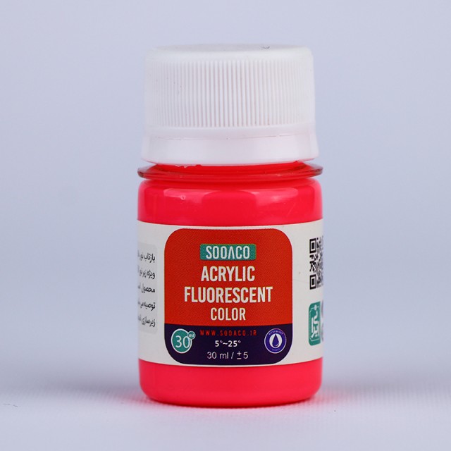 رنگ اکریلیک فلورسنت صورتی  30 میل  سوداکو 794