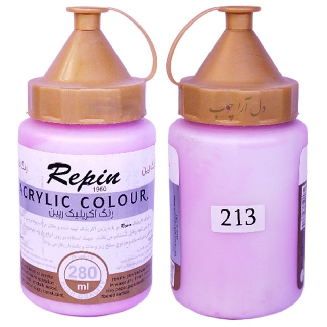 رنگ اکریلیک متالیک صورتی روشن 280 میل رپین کد 213