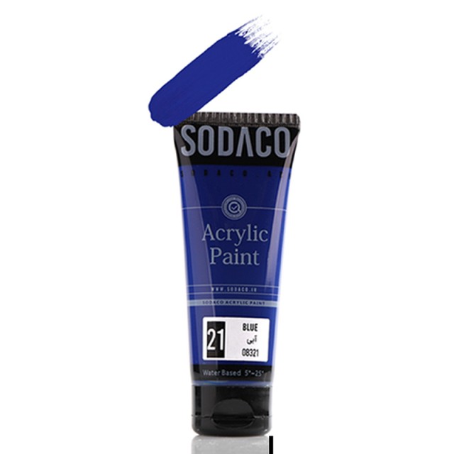 اکریلیک ساده تیوپی آبی سوداکو 75 میل کد 21