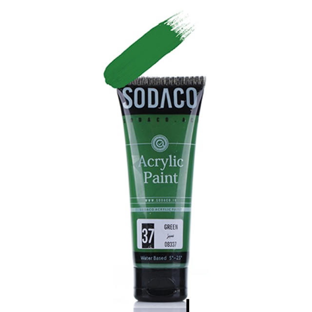 اکریلیک ساده تیوپی سبز سوداکو 75 میل کد 37