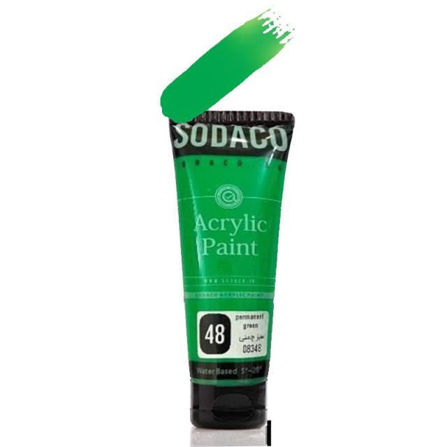 اکریلیک ساده تیوپی سبز چمنی سوداکو 75 میل کد 48