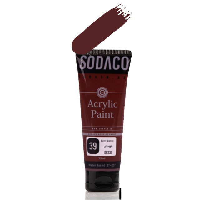 اکریلیک ساده تیوپی قهوه ای سینا سوداکو 75 میل کد 39