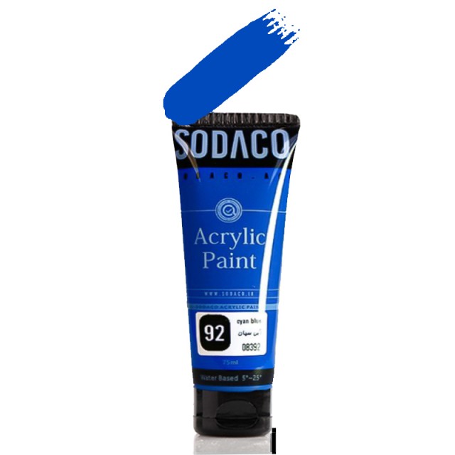 اکریلیک ساده تیوپی آبی سیان سوداکو 75 میل کد 92