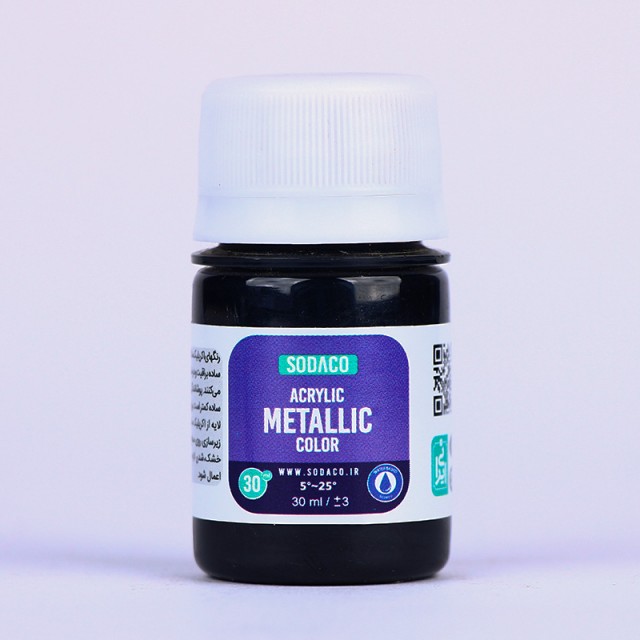 اکریلیک متالیک مشکی سوداکو 30 میل کد 224