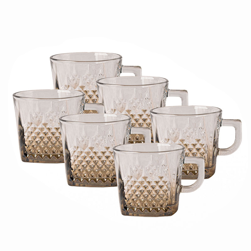 فنجان اکسپرس رز عسلي 6 تایی