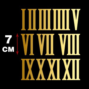 عدد ساعت 12 عددی 7سانتی یونانی طلایی