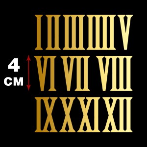 عدد ساعت 12 عددی 4 سانتی یونانی طلایی