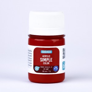 رنگ قرمز سیر اکریلیک ساده  هنری 30 میل  سوداکو 323