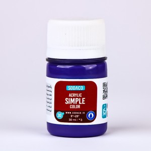 رنگ بنفش سیر اکریلیک ساده  هنری 30 میل  سوداکو 347