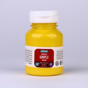 رنگ زرد لیمویی اکریلیک ساده  هنری 125 میل  سوداکو 307