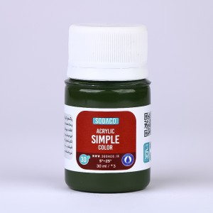 رنگ سبز زیتونی اکریلیک ساده  هنری 30 میل  سوداکو 359