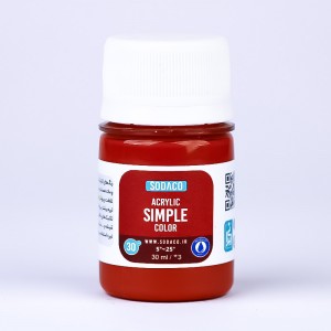 رنگ رد اکسید اکریلیک ساده  هنری 30 میل  سوداکو 396