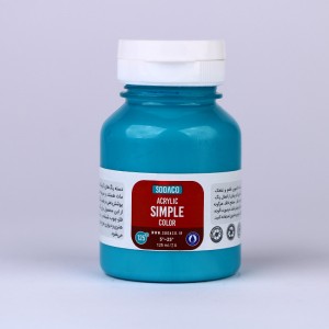 رنگ فیروزه ای اکریلیک ساده  هنری 125 میل  سوداکو 393