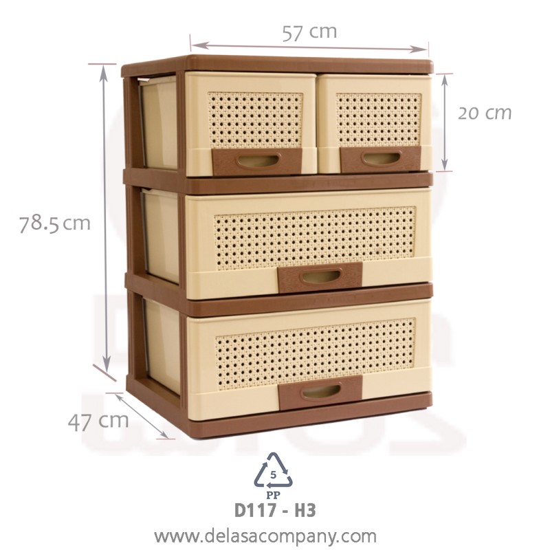 D117-H3 قهوه ای  دل آسا