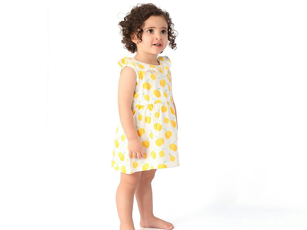 پیراهن نوزادی دخترانه طرح لیمو شابن shabenbaby