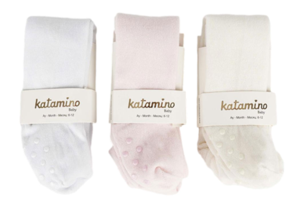 جوراب شلواری استپ دار نوزادی دخترانه 24-18 ماه کاتامینو KATAMINO