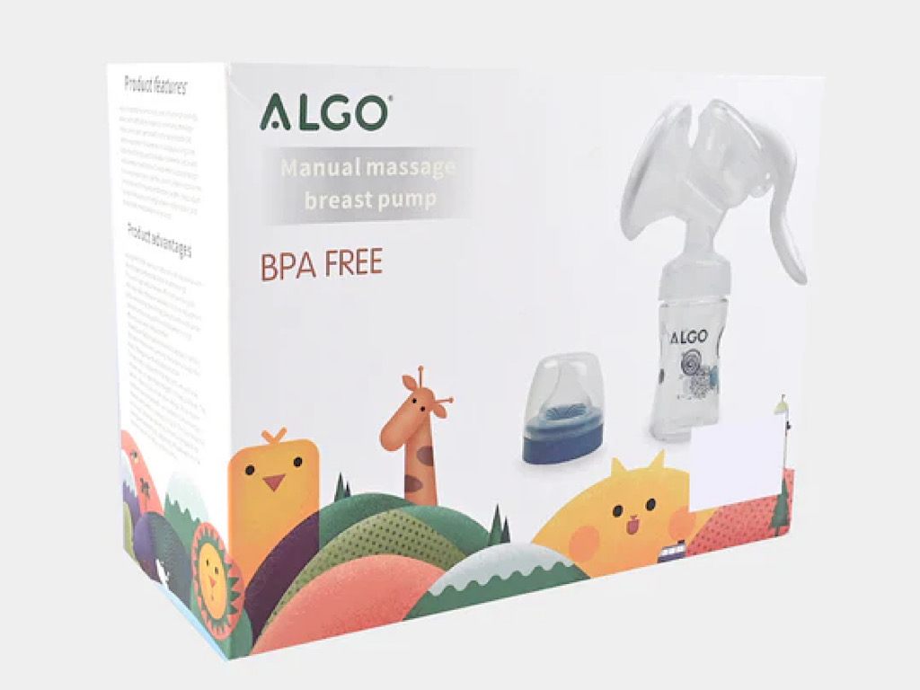 شیردوش پمپی دستی به همراه شیشه شیر حجم 180  ml آلگو  ALGO