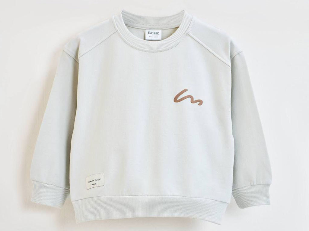 بلوز آستین بلند دورس رنگ طوسی فیلی  بشیر Bashir