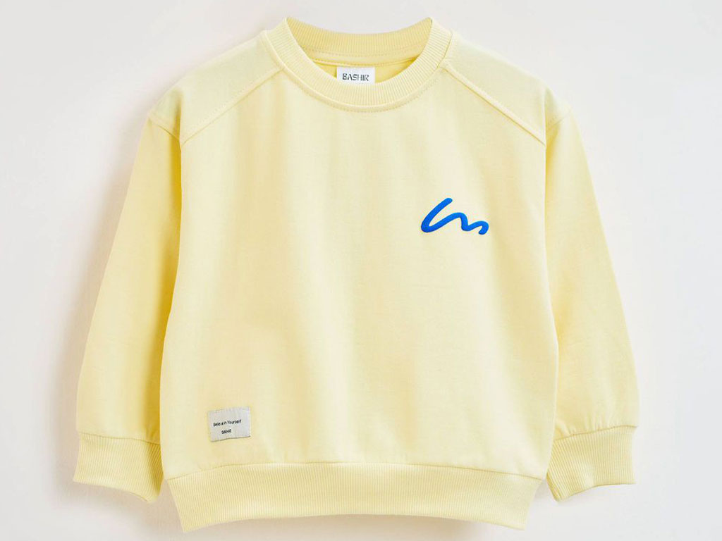 بلوز آستین بلند دورس رنگ لیمویی  بشیر Bashir