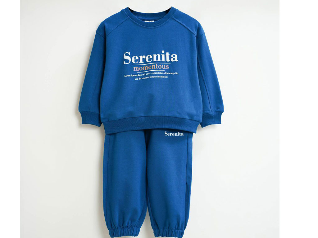 ست بلوز و شلوار دورس نوزاد و کودک  رنگ آبی   لاجوردی بشیر