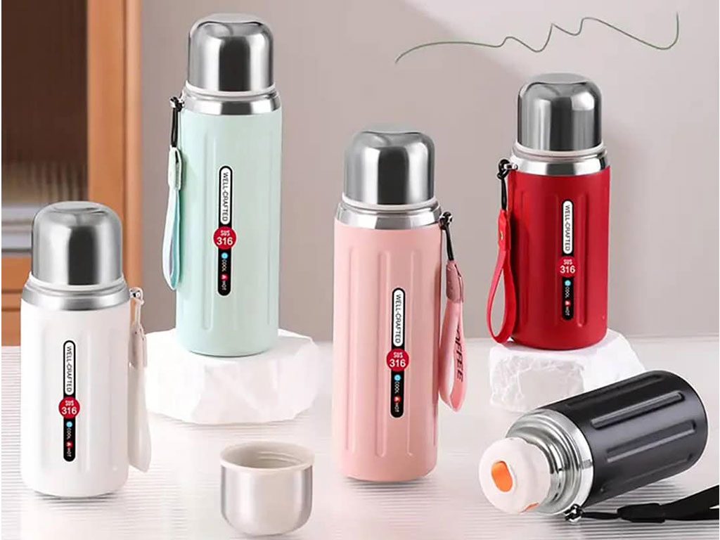 فلاسک استیل 800میلی لیتر به همراه بند دستی